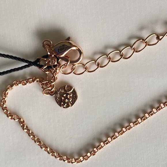 Butler Emerald Green Crystal Rose Gold Tone Necklace - Picture 6 of 9